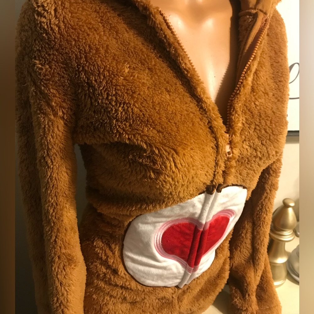 Tenderheart CARE BEARS Furry Costume Cosplay Ears Tail Romper Dressup Heart Sm